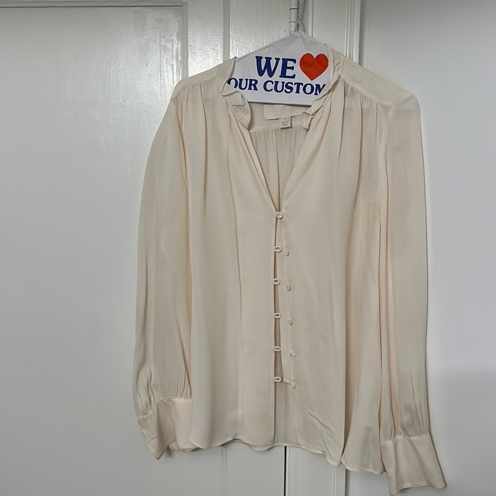 J Crew size 12 cream blouse.